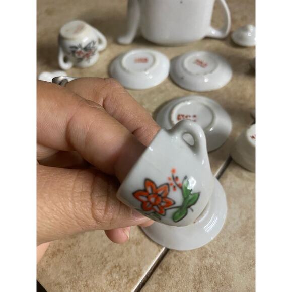 Glass mini kids tea set made in japan fair conditions - Picture 7 of 10